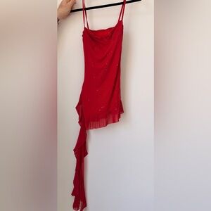 Elegant Red holiday Sparkle Dress